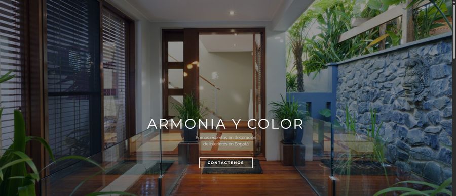 Captura del sitio Armonía y Color
