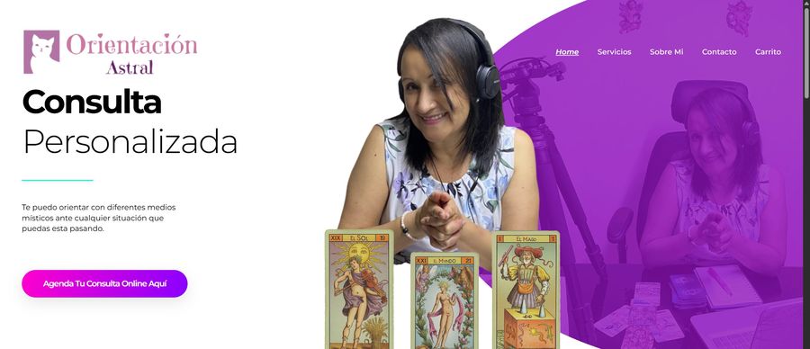 Captura del sitio Orientación Astral